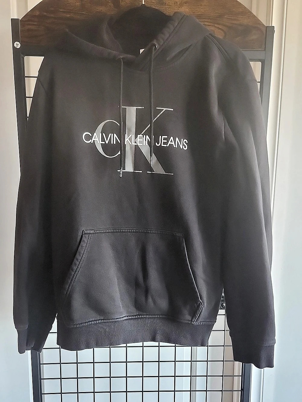 Calvin Klein Jeans Core Monogram Logo Hoodie Black